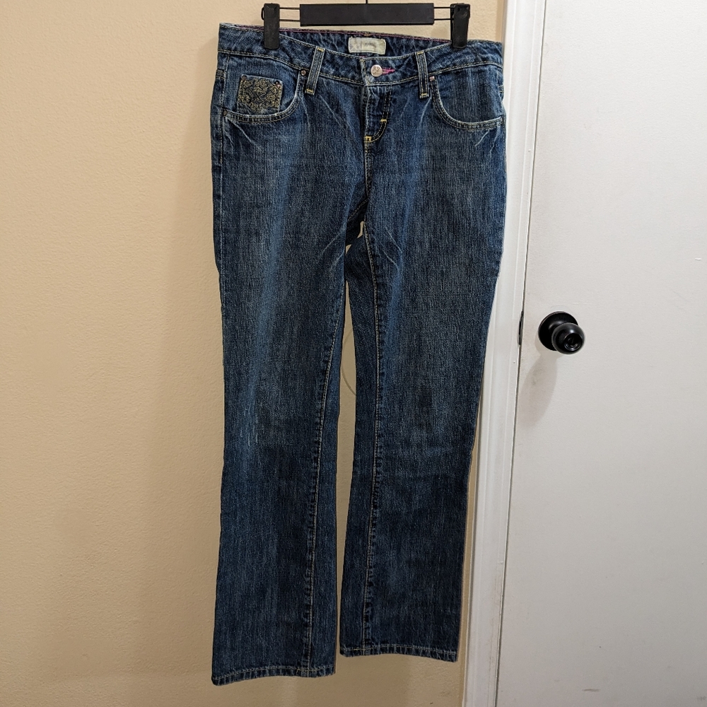 Wrangler 20X Wide Leg Low Rise Lightly Distressed Size 7/8 Jeans